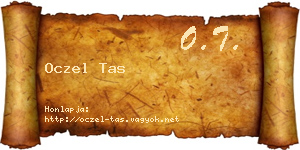 Oczel Tas névjegykártya